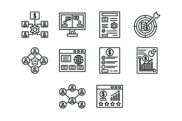 10 Business Outline Icons Bundle: Practical Visuals for Every Project