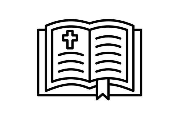Bible Outline Icon: Streamlining Visual Communication for Faith-Based Projects