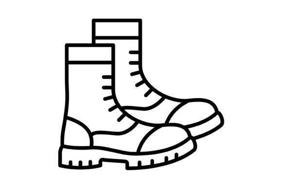 Boots Outline Icon: Your Versatile Design Asset