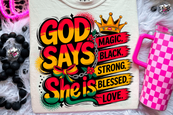 Celebrating Heritage and Faith: The Power of God Say She is Juneteenth Png, Bible Png