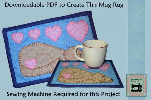Craft a Charming Puppy Mug Rug with This PDF Pattern