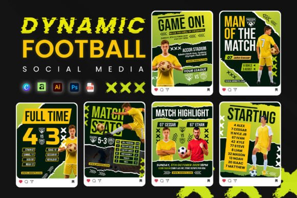 Dynamic Football Sport Social Media: Elevate Your Instagram Branding