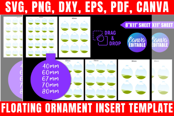 Floating Ornament Insert Canva Template