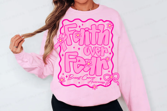 Preppy Pink Ribbon Faith over Fear PNG: A Creator's Guide