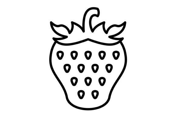Strawberry Outline Icon: A Fresh Asset for Your Projects