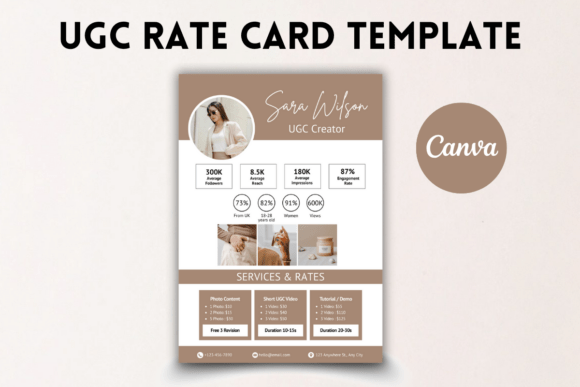 Streamline Your Brand Pitch: Why the UGC Creator Rate Card Canva Template is a Game-Changer