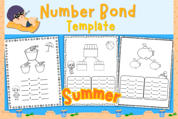 Summer Number Bond Templates: Making a Splash with Math Skills