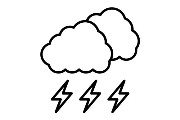 Thunder Outline Icon: A Versatile Visual for Speed and Energy