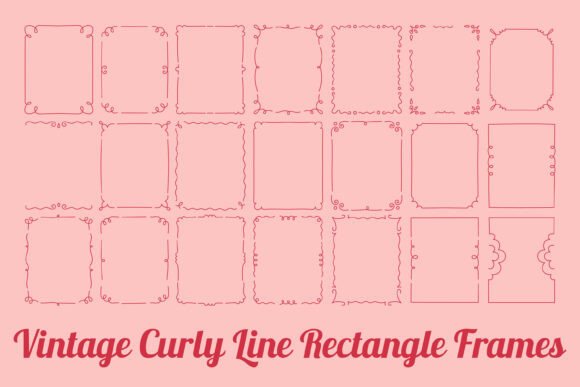 Timeless Elegance: Using Vintage Curly Line Frames for Your Projects