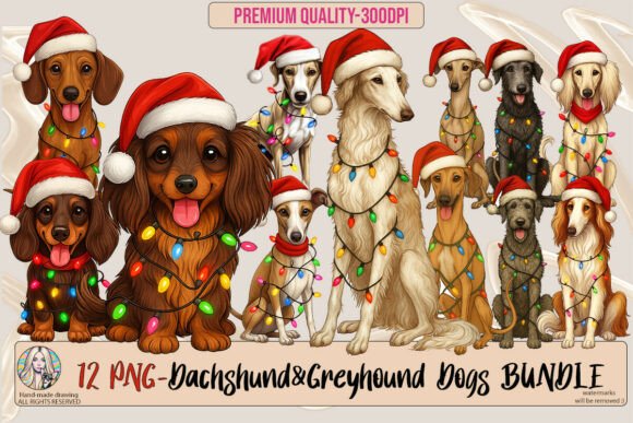 Unlocking Festive Creativity: The Strategic Appeal of the X-mas Dachshund Greyhound Dogs Digital Bundle